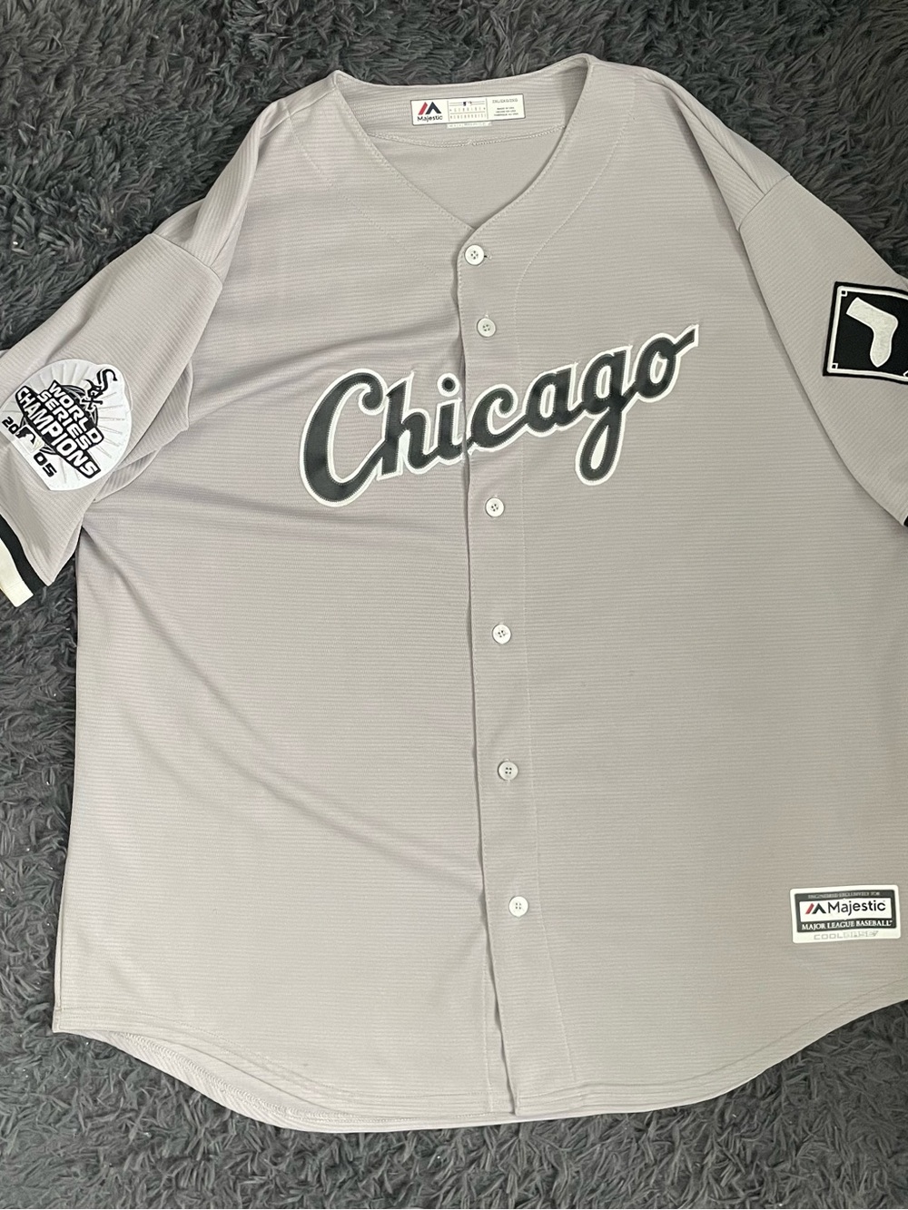 Men Size 2XL XXL Majestic Chicago White Sox 2005 World Series Champions Jersey